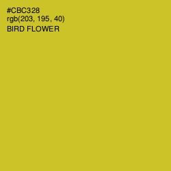 #CBC328 - Bird Flower Color Image