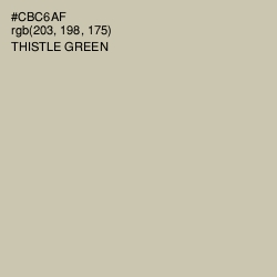 #CBC6AF - Thistle Green Color Image