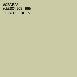 #CBCBA6 - Thistle Green Color Image