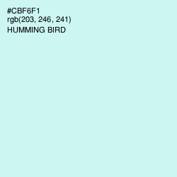 #CBF6F1 - Humming Bird Color Image