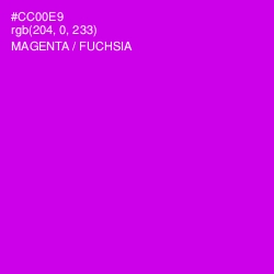 #CC00E9 - Magenta / Fuchsia Color Image