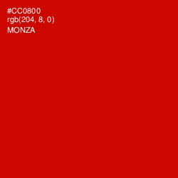 #CC0800 - Monza Color Image