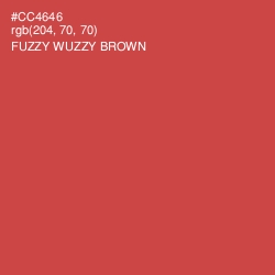 #CC4646 - Fuzzy Wuzzy Brown Color Image