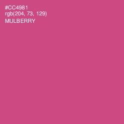 #CC4981 - Mulberry Color Image
