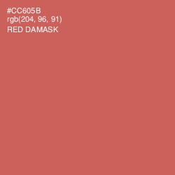 #CC605B - Red Damask Color Image