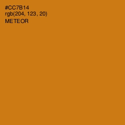 #CC7B14 - Meteor Color Image