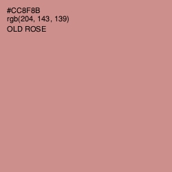 #CC8F8B - Old Rose Color Image