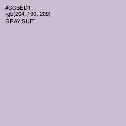#CCBED1 - Gray Suit Color Image