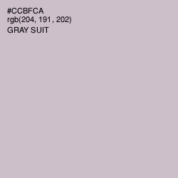 #CCBFCA - Gray Suit Color Image