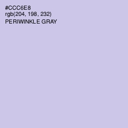 #CCC6E8 - Periwinkle Gray Color Image