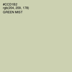 #CCD1B2 - Green Mist Color Image