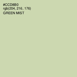 #CCD8B0 - Green Mist Color Image