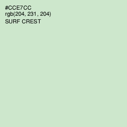 #CCE7CC - Surf Crest Color Image
