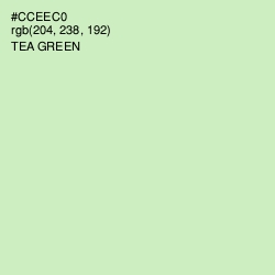 #CCEEC0 - Tea Green Color Image