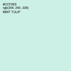 #CCF0E5 - Mint Tulip Color Image