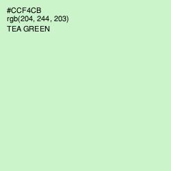 #CCF4CB - Tea Green Color Image