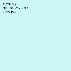 #CCF7F9 - Onahau Color Image
