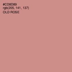 #CD8D89 - Old Rose Color Image