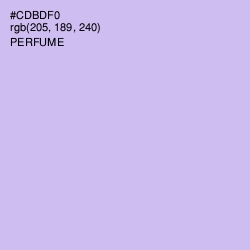 #CDBDF0 - Perfume Color Image