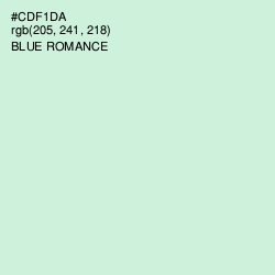 #CDF1DA - Blue Romance Color Image