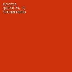 #CE320A - Thunderbird Color Image