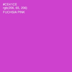 #CE41CE - Fuchsia Pink Color Image