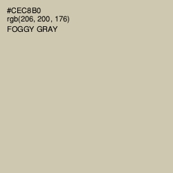 #CEC8B0 - Foggy Gray Color Image