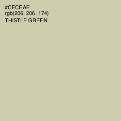 #CECEAE - Thistle Green Color Image