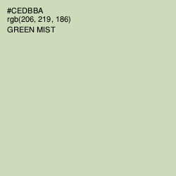 #CEDBBA - Green Mist Color Image