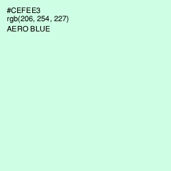 #CEFEE3 - Aero Blue Color Image