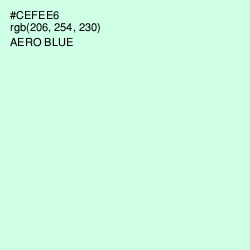 #CEFEE6 - Aero Blue Color Image