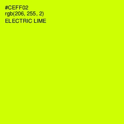#CEFF02 - Electric Lime Color Image
