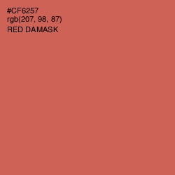 #CF6257 - Red Damask Color Image
