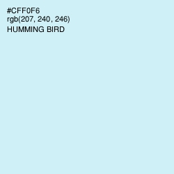 #CFF0F6 - Humming Bird Color Image