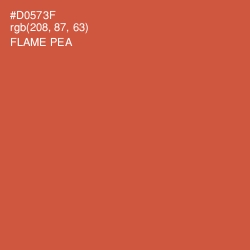 #D0573F - Flame Pea Color Image