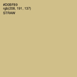 #D0BF89 - Straw Color Image