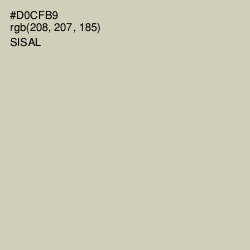 #D0CFB9 - Sisal Color Image