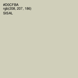#D0CFBA - Sisal Color Image