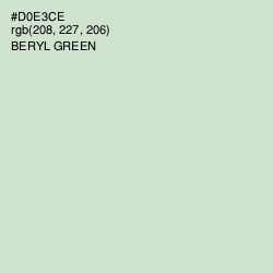 #D0E3CE - Beryl Green Color Image