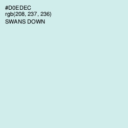 #D0EDEC - Swans Down Color Image