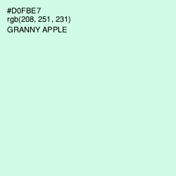 #D0FBE7 - Granny Apple Color Image