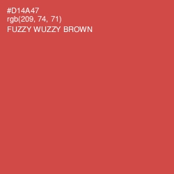 #D14A47 - Fuzzy Wuzzy Brown Color Image