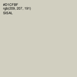 #D1CFBF - Sisal Color Image