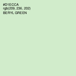 #D1ECCA - Beryl Green Color Image