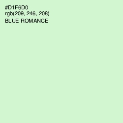 #D1F6D0 - Blue Romance Color Image