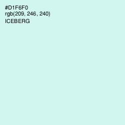 #D1F6F0 - Iceberg Color Image