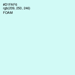 #D1FAF6 - Foam Color Image