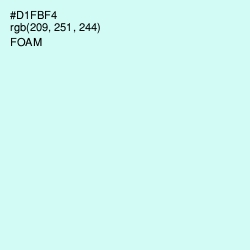 #D1FBF4 - Foam Color Image