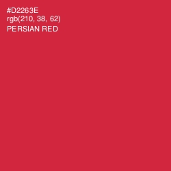 #D2263E - Persian Red Color Image