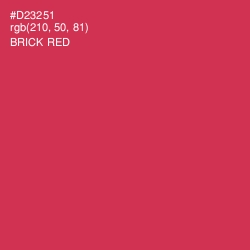 #D23251 - Brick Red Color Image